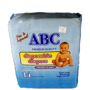 ABC Disposable Diapers - 14 count Extra Large